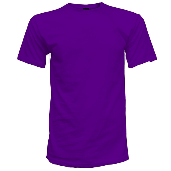Gemrock Men's Solid Color T-Shirt - Purple - Picture 1 of 2